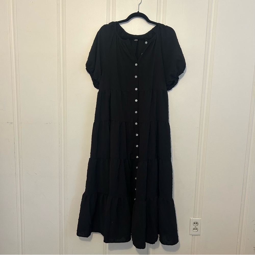 Button Down Black Dress